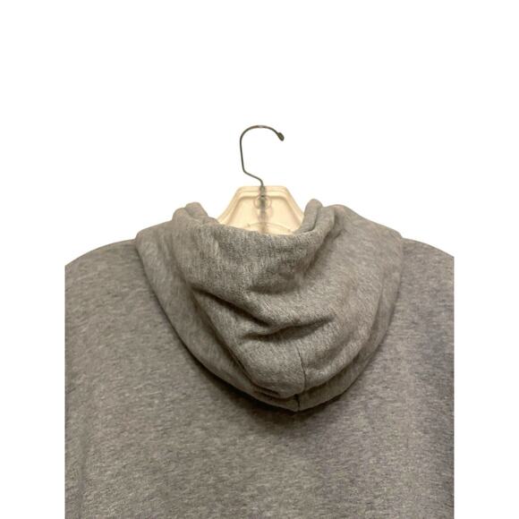 Tory Burch Tory Sport Chevron Hooded Sweatshirt Size Large Gray French Terry - Picture 6 of 8